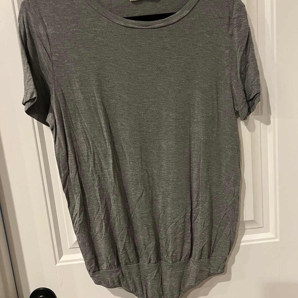 Gray Women's Casual t-shirt bodysuit L